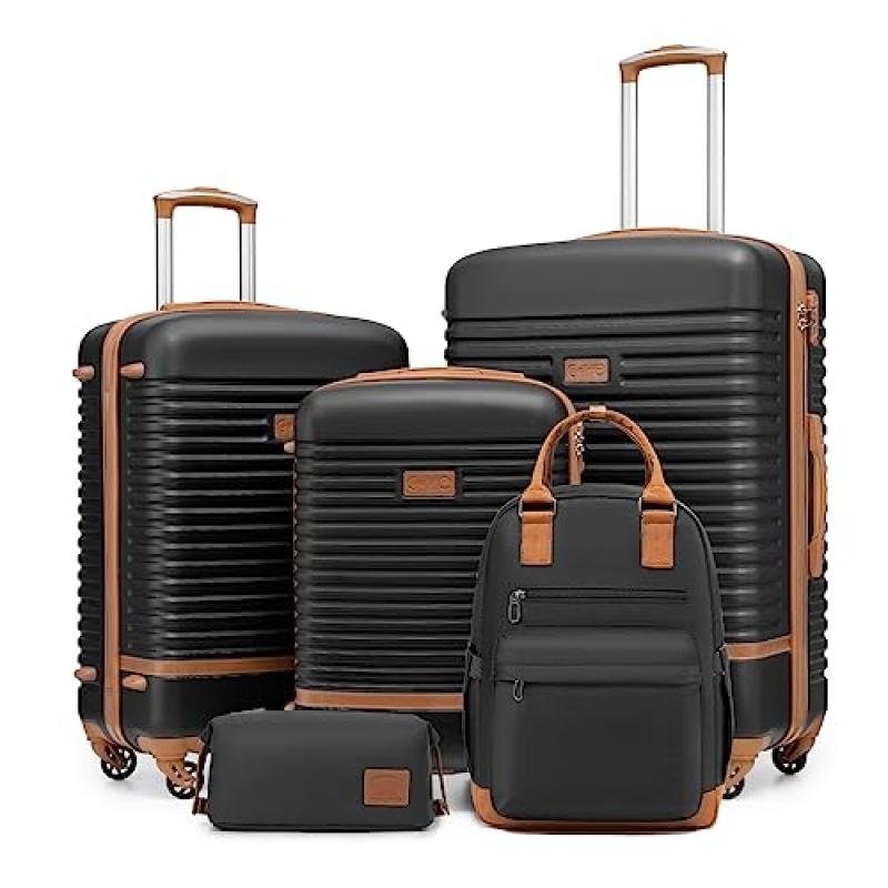 COOLIFE Suitcase Trolley Carry On Travel Bag
