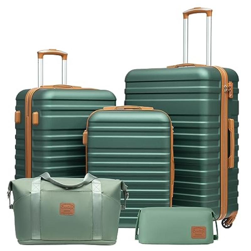 COOLIFE Suitcase Trolley Carry On Luggage