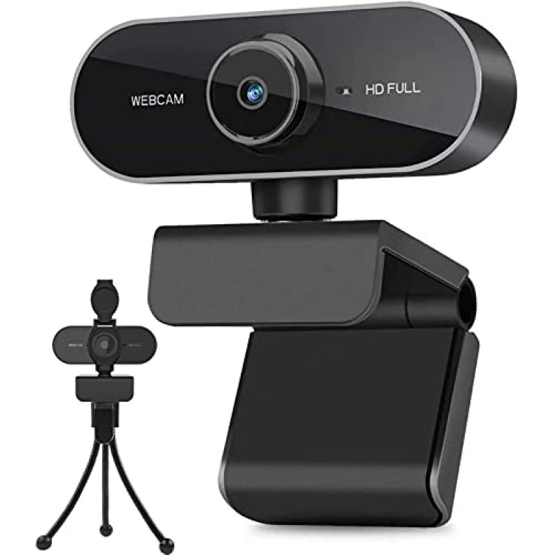 Full HD Webcam with Microphone and Privacy Cover