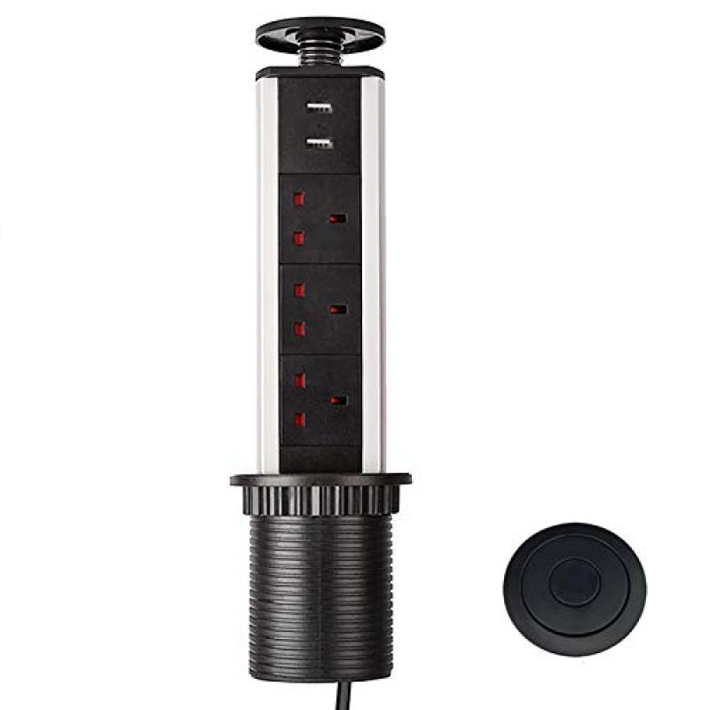 Pull Pop Up Plug Socket with USB