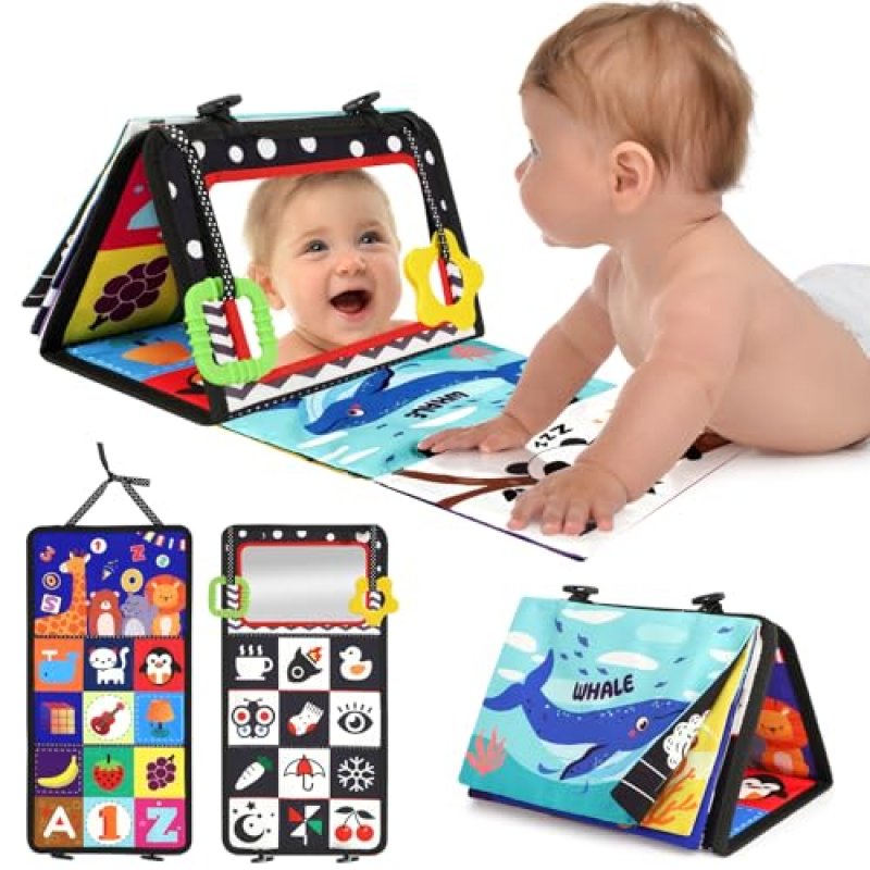 URMYWO Tummy Time Baby Mirror Toy