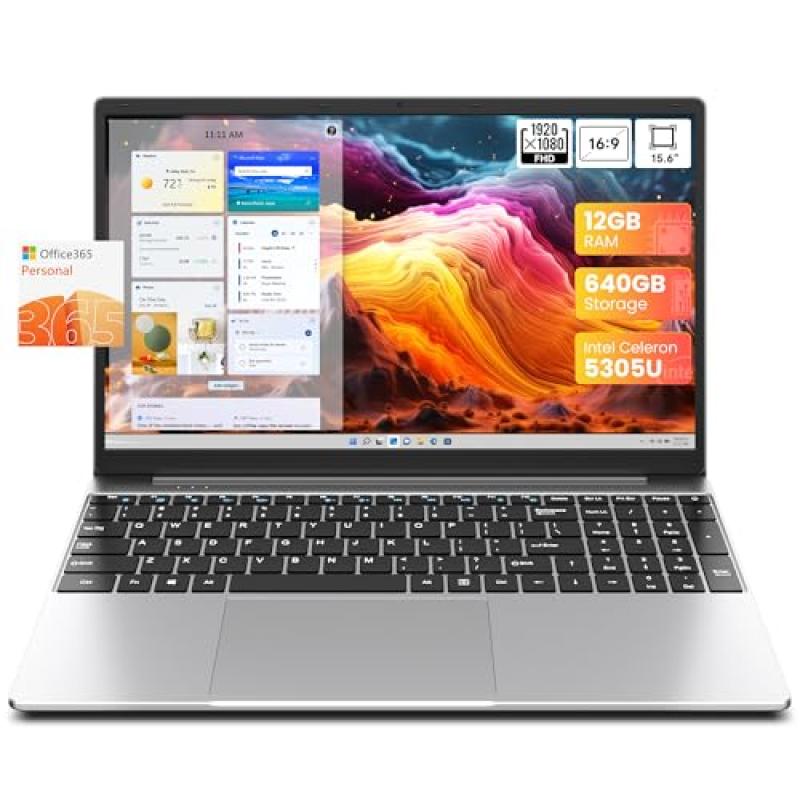 Jumper 15.6'' Office Laptop, 12GB RAM