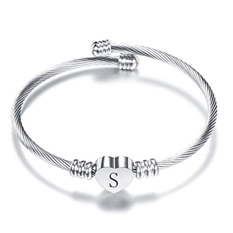KunBead Silver Initial Bracelet