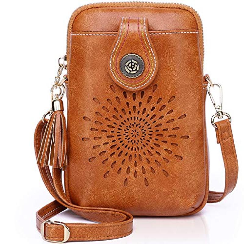 APHISON Sunflower Tassel Crossbody Phone Bag