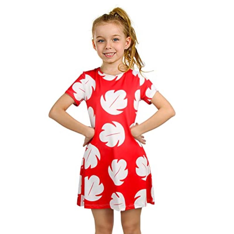 Funhoo Hawaiian Princess Leaf Dress Cosplay Costume