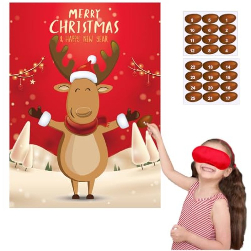 Funnlot Christmas Party Games Pin The Nose On The…
