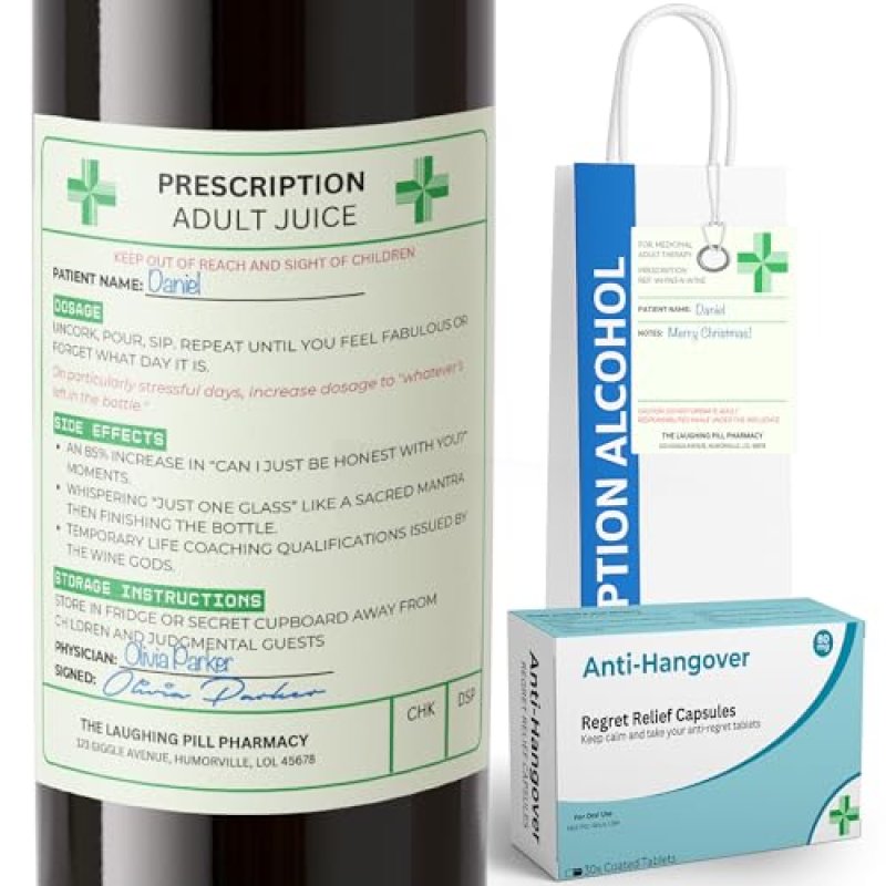Funny Prescription Wine Label