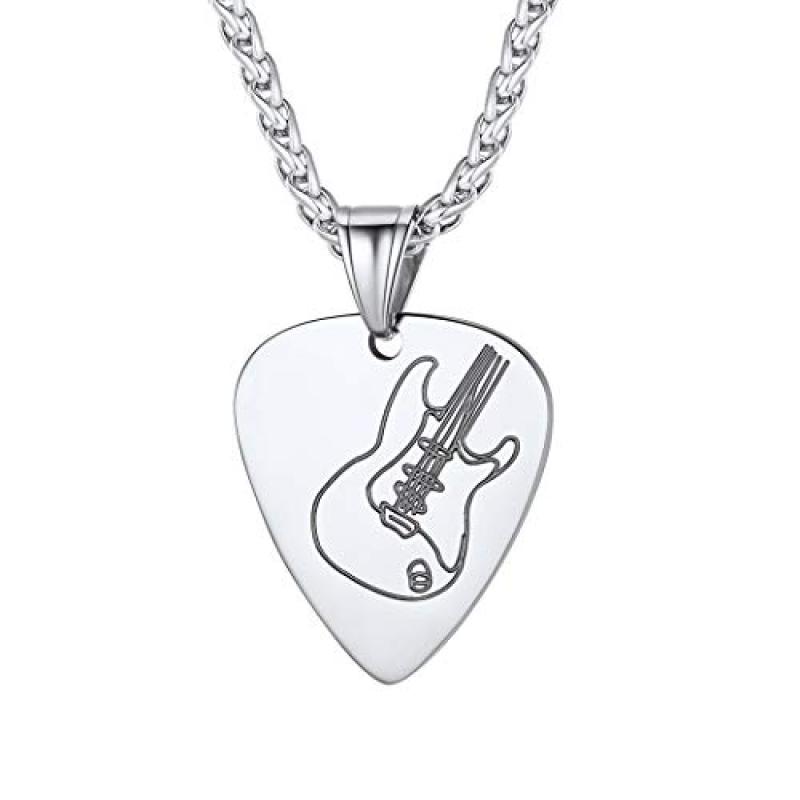 Suplight Guitar Pick Pendant Necklace