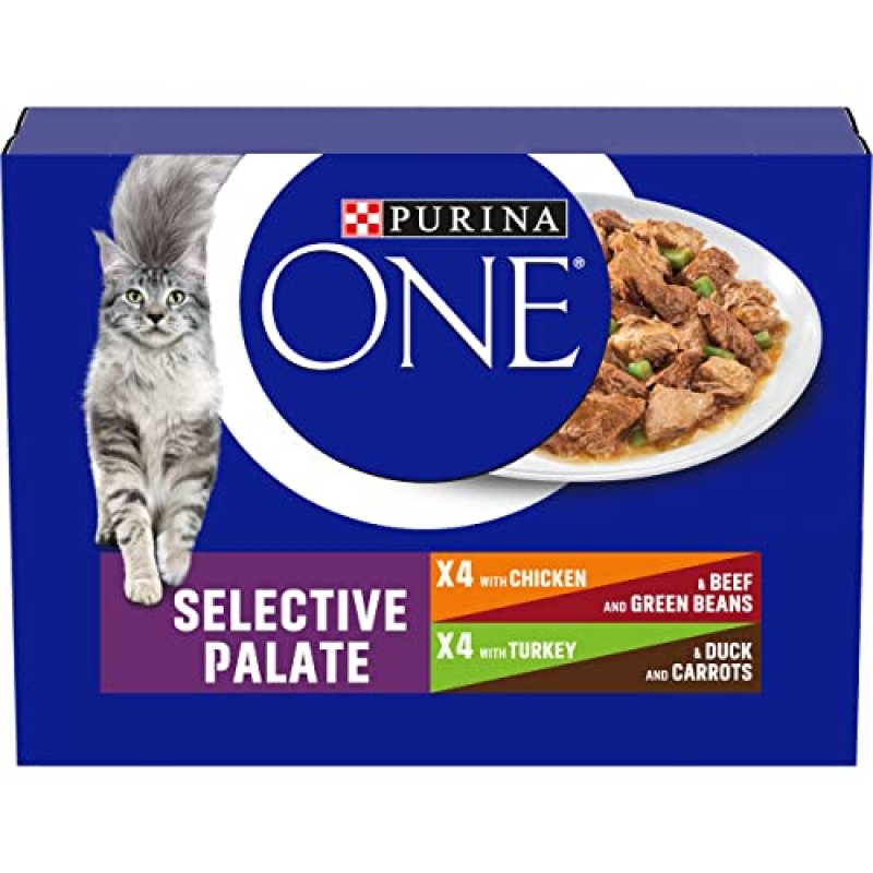 Purina ONE Adult Wet Cat Food Selective Palate 8…