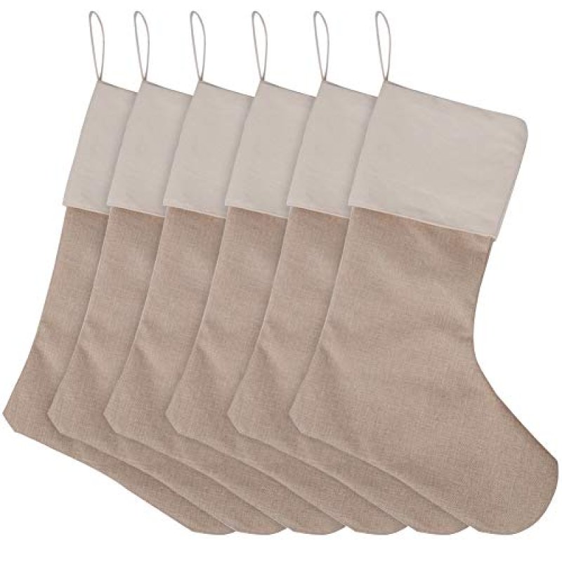 Burlap Christmas Stockings