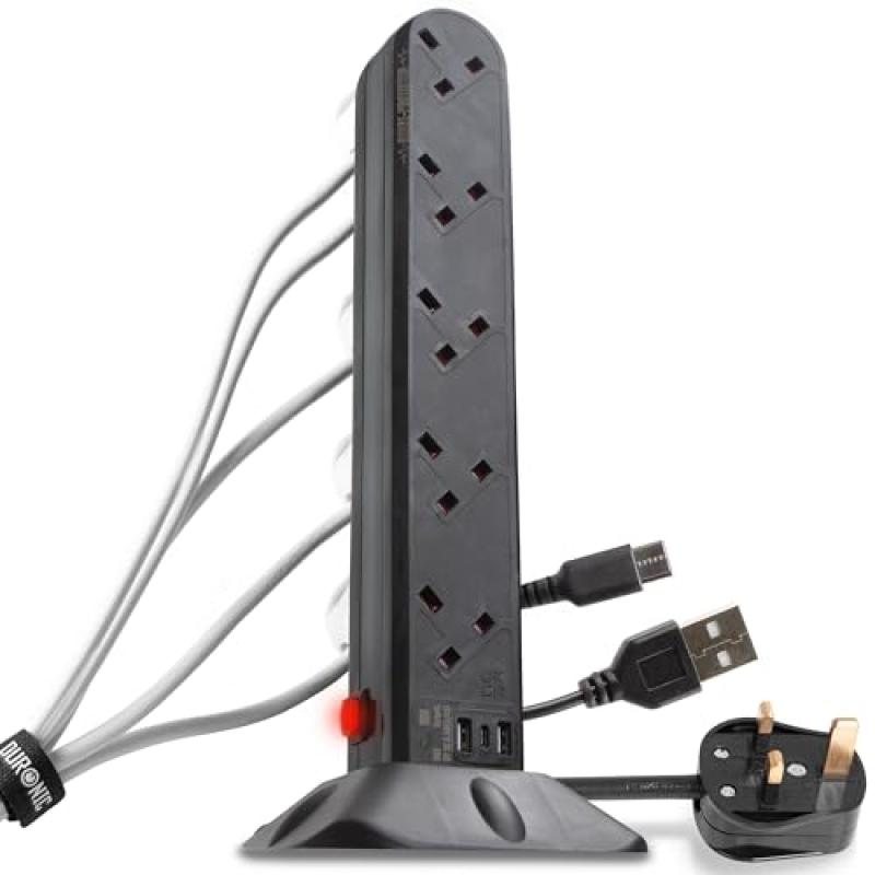 Duronic Tower Extension Lead with USB ST10B