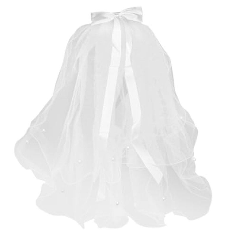Lurrose Pearl Bow Veil