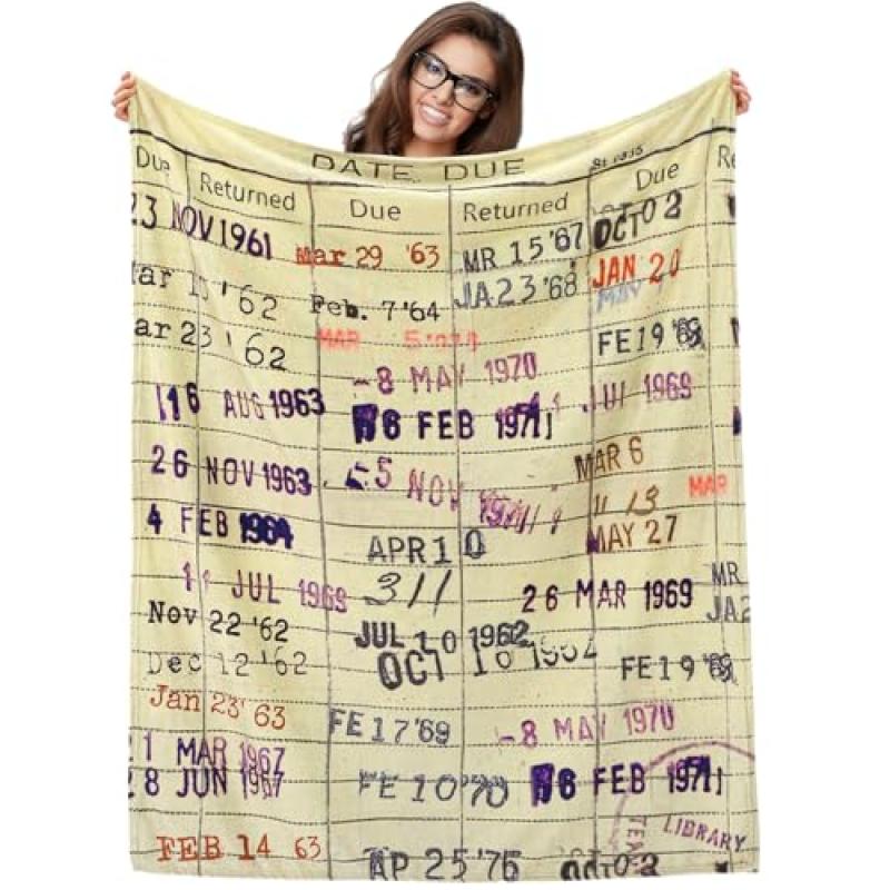 Buryeah Library Due Date Card Blanket