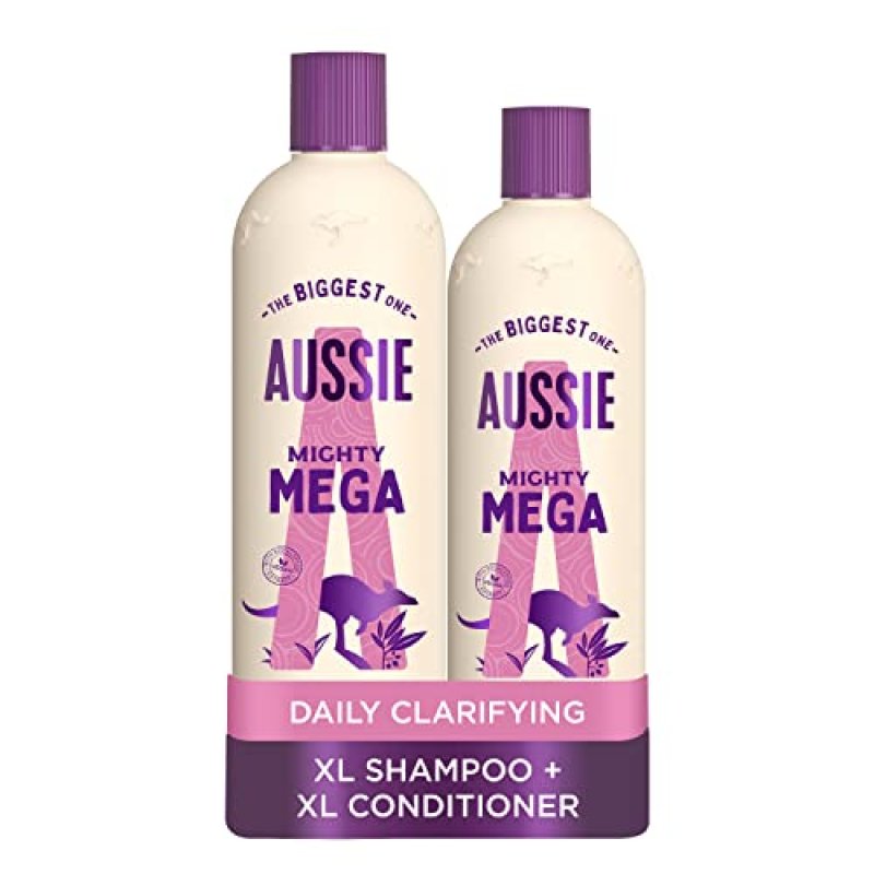 Aussie Mega Shampoo and Conditioner Set, Hair…