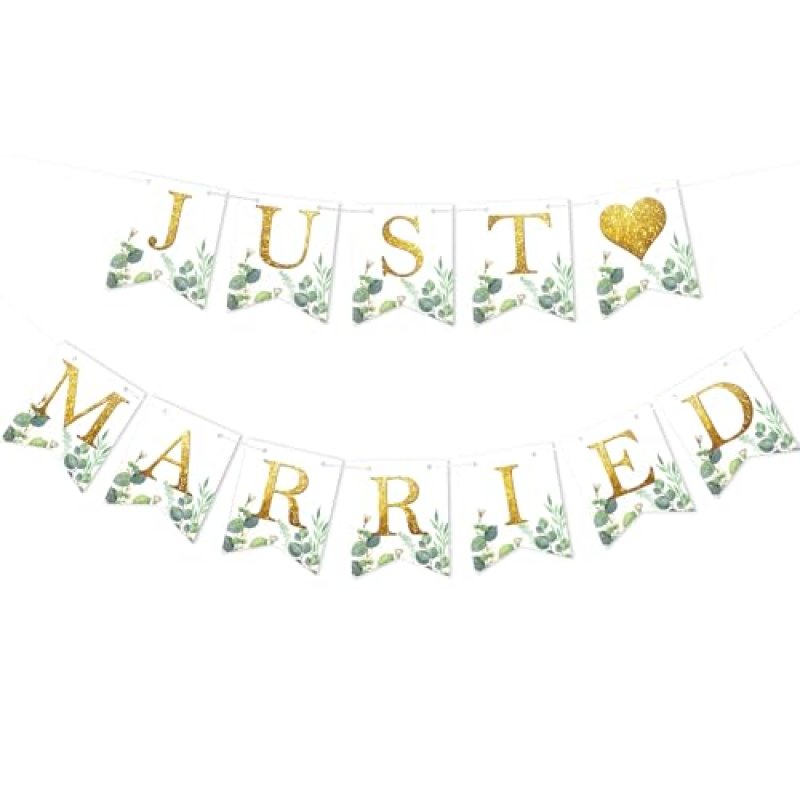 HOWAF Just Married Decorations, Just Married…