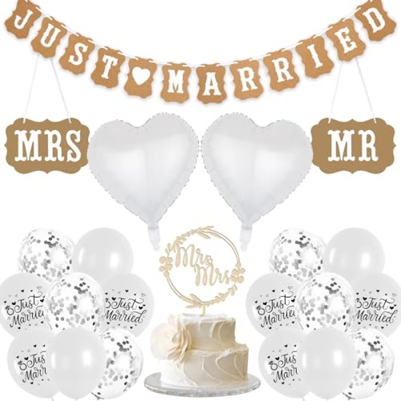Just Married Wedding Party Decorations -…