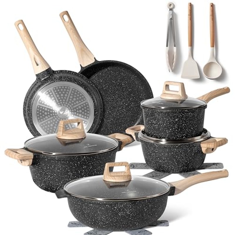 Just Perfecto Set of 15 Pots and Pans, Non-Stick…