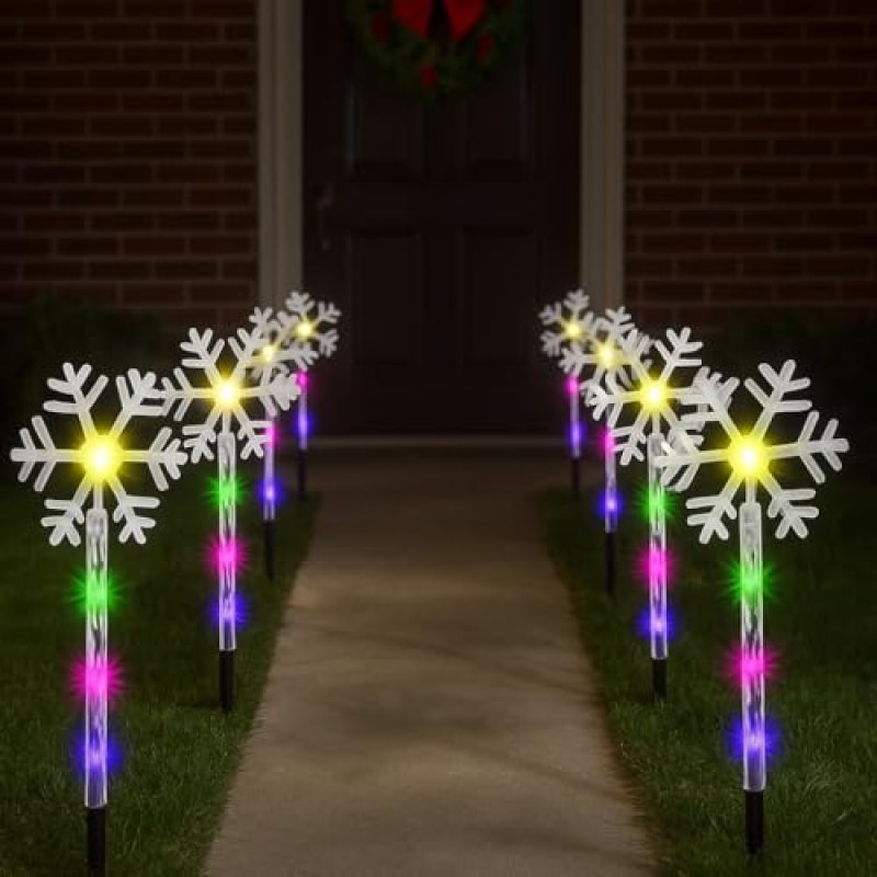 Just for Christmas Snowflake Path Lights