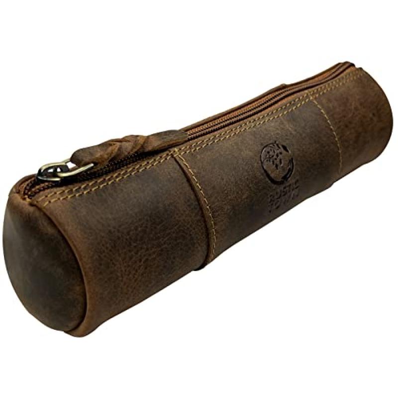 Rustic Town Leather Pencil Pouch