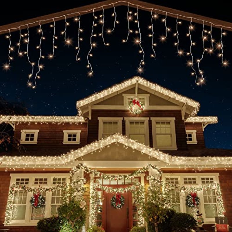 ANSIO Outdoor Icicle Lights