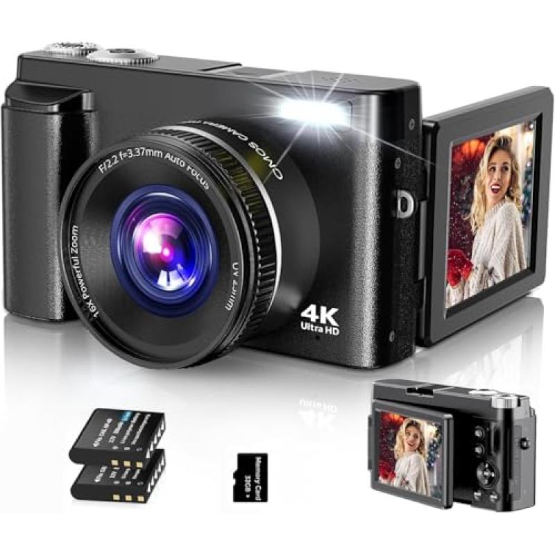 Autofocus 4K Digital Camera with Vlogging Features