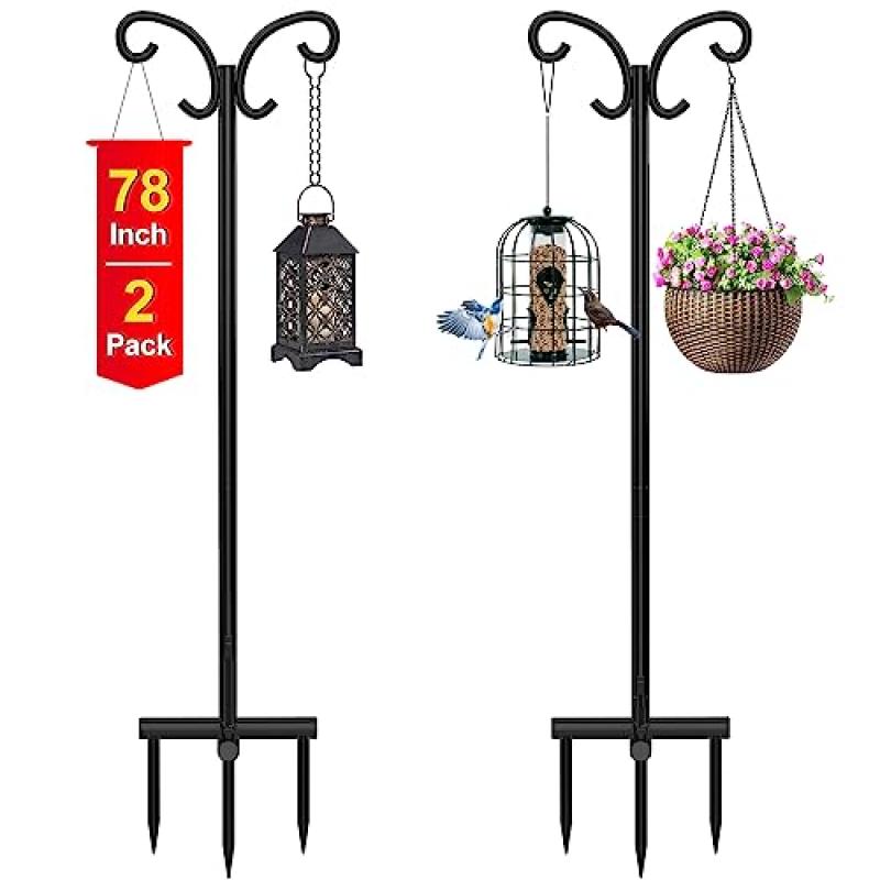 Mutool Shepherds Hooks for Bird Feeder Pole