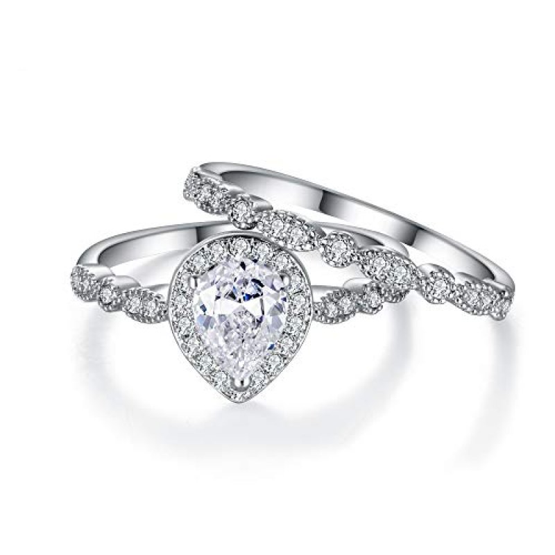 Ever Faith Wedding Bridal Ring for Women, Cubic…