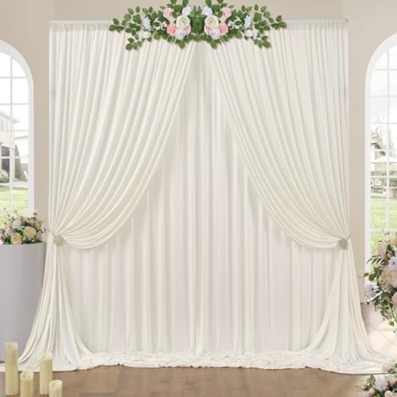 Ivory Backdrop Curtains