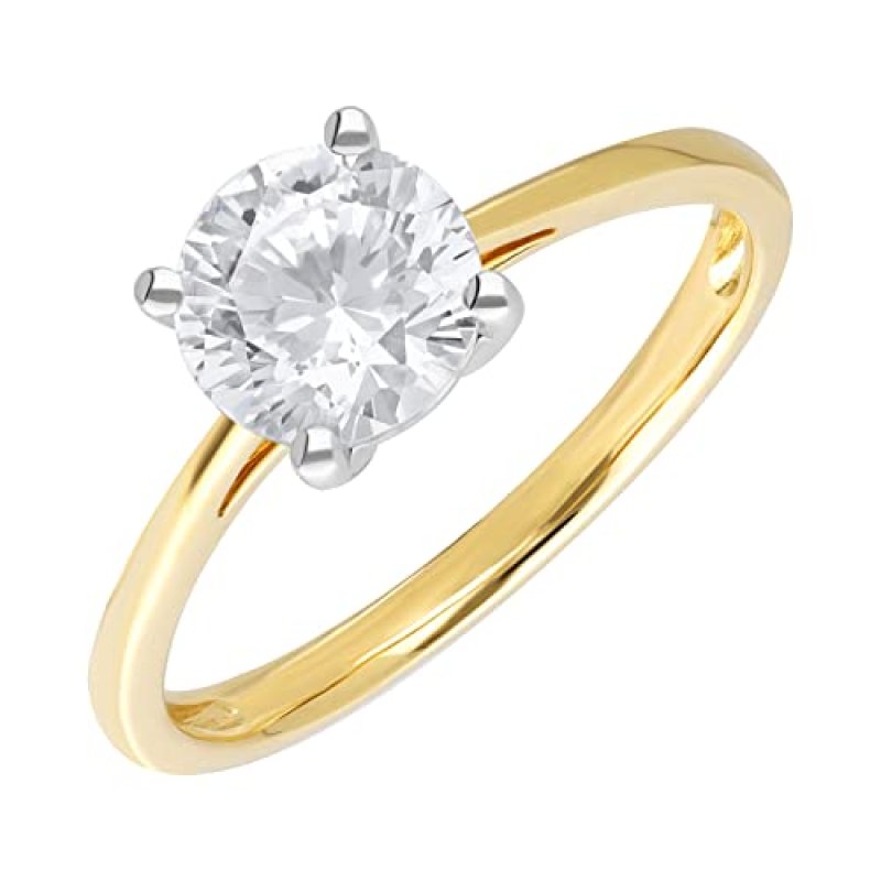 Ivy Gems 9ct Yellow Gold 2ct Finest 100 Cut Swiss…