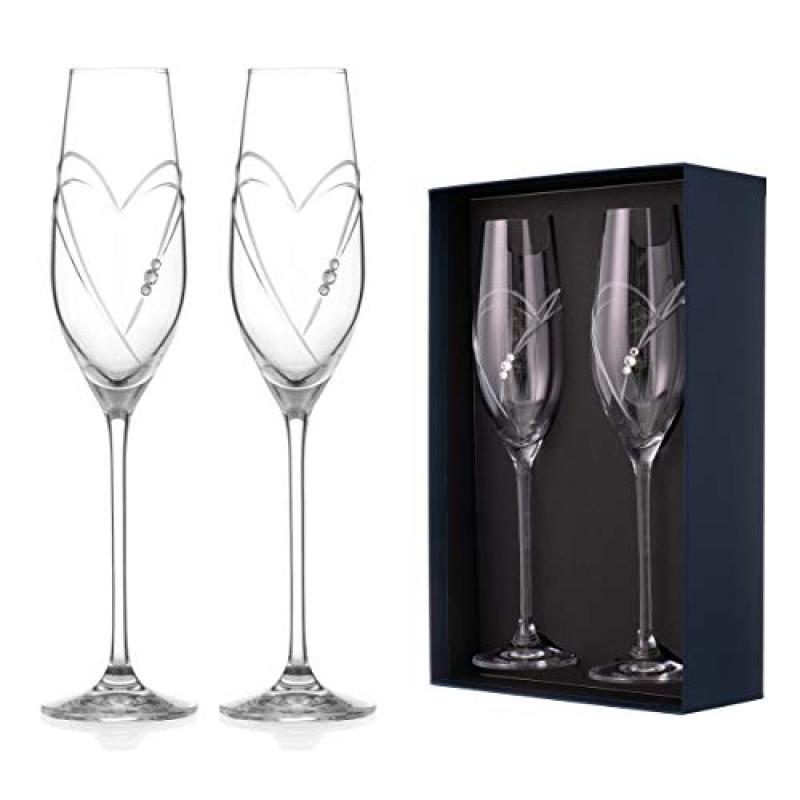 Swarovski Champagne Flutes Pair