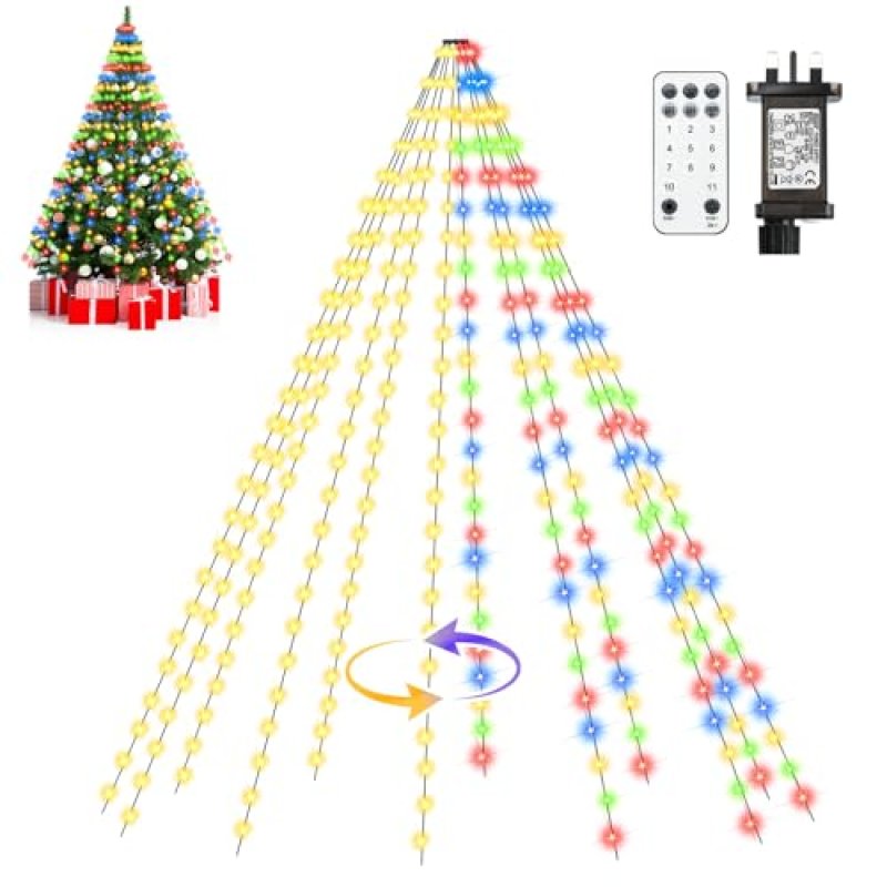 Twinkle Star Christmas Tree Lights Multicoloured …