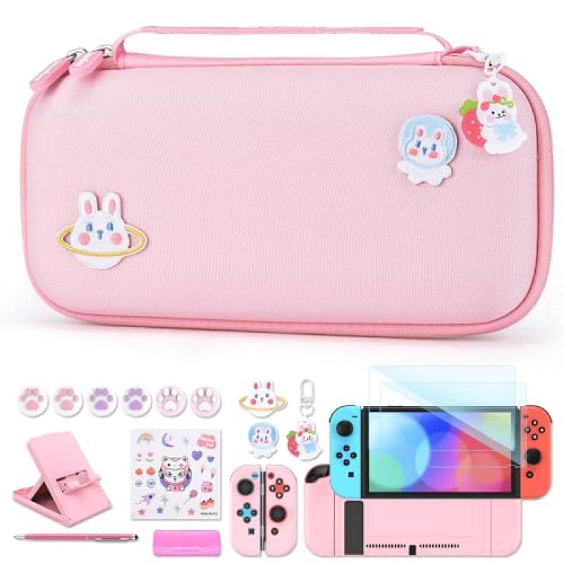 Switch Accessories Bundle with Carrying Case