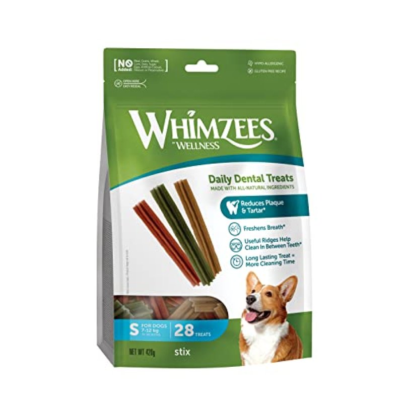WHIMZEES By Wellness Stix, Dog Dental Sticks, 28…