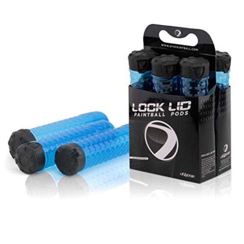 Dye Paintball Lock Lids 10RD Pods (Pack Of 6) -…