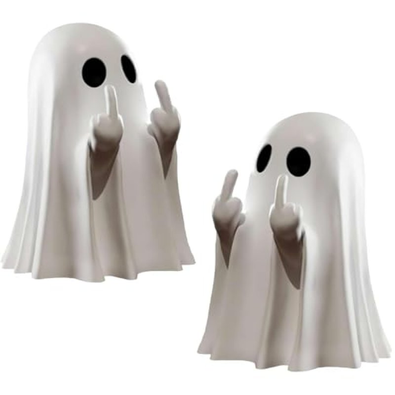 Qylazune 2 Pcs Halloween Middle Finger Ghost…
