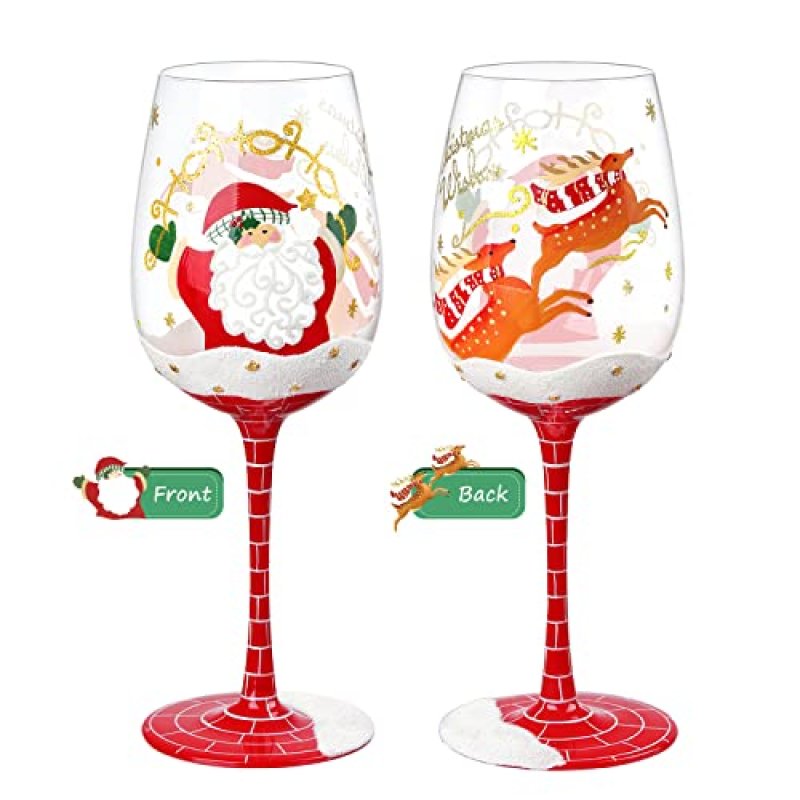 NymphFable Christmas Wine Glass