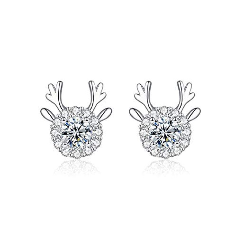 Wynn's Silver Reindeer Earrings