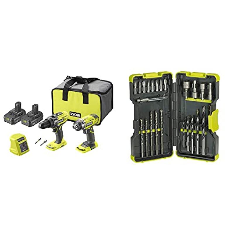 Ryobi Cordless Combi Drill and Impact Driver Kit