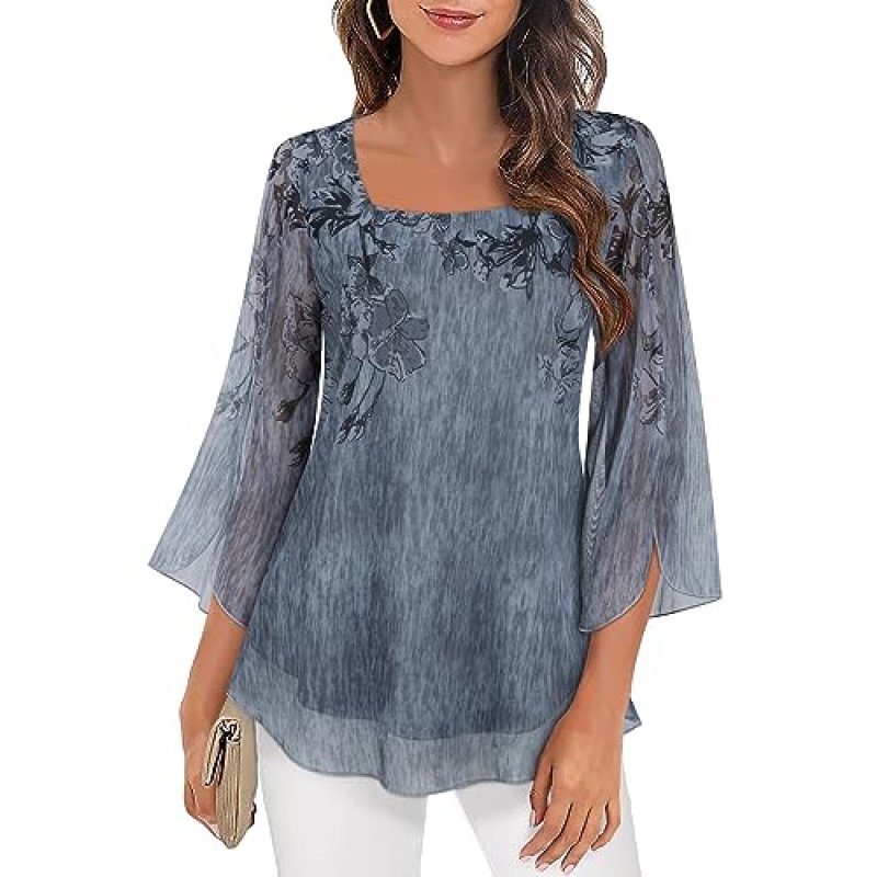 Syphiby Ladies' Chiffon Blouse