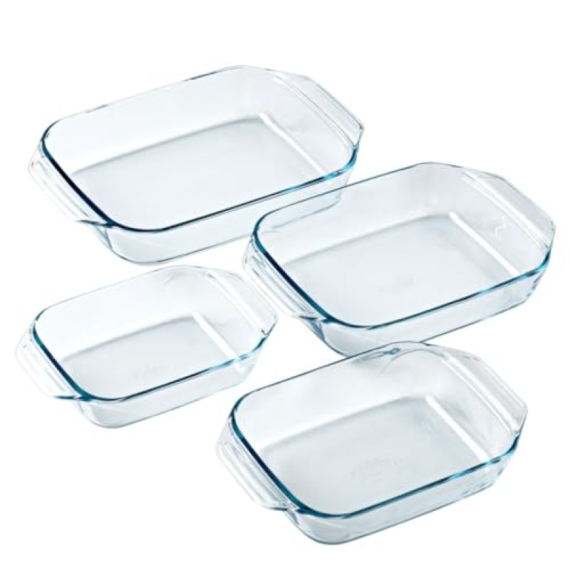Pyrex - Set of 4 Oven Dishes - Rectangular - Wide…