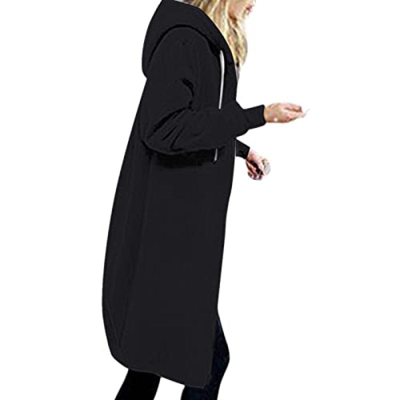 ZzCityTK Hooded Trench Coat