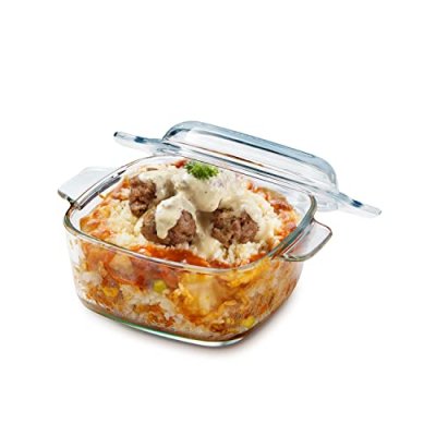 NUTRIUPS 1L Glass Casserole Dish for Oven with…