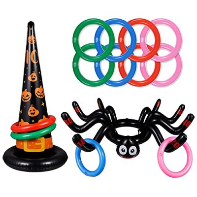 FRIUSATE 10 Pack Halloween Ring Toss Game…