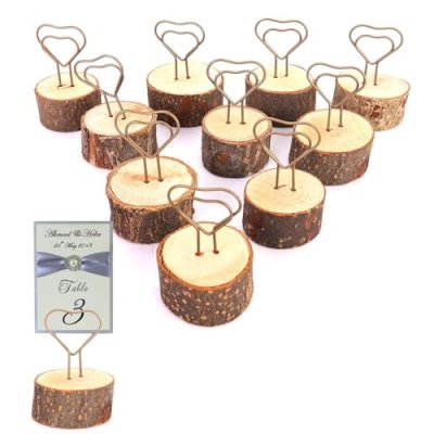 10Pcs Place Card Holders, Rustic Wooden Name…