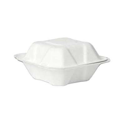 100 x 6" Bagasse Takeaway Burger Box - fully…