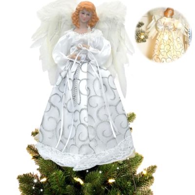 12.6In Angel Christmas Tree Topper, Christmas…