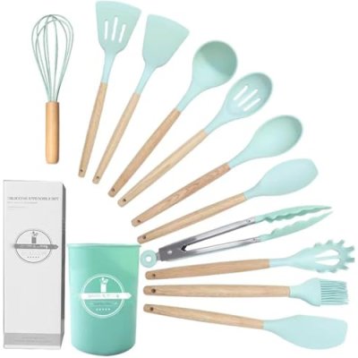 12 Pcs Silicone Cooking Kitchen Utensils Set,Non…