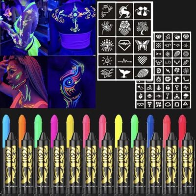 HISUNBEN 12 Colors Uv Neon Night Glow,Glow UV…