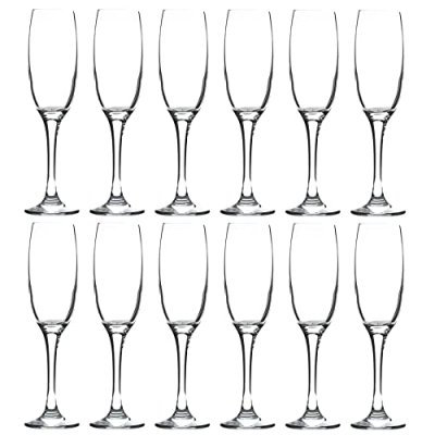 LAV 12x Clear 220ml Venue Glass Champagne Flutes …