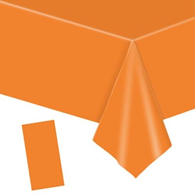 YAAVAAW 137x274cm Orange Plastic Table Cloth…